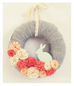 Spring rabbit wreath ... without Pinterest instruction