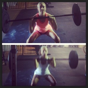 Wedding week front squat with Kel